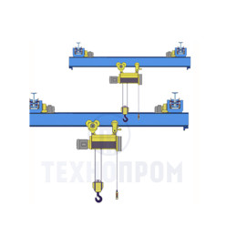 Кран мостовой однобалочный подвесной однопролётный г/п 1 т пролет 9 м