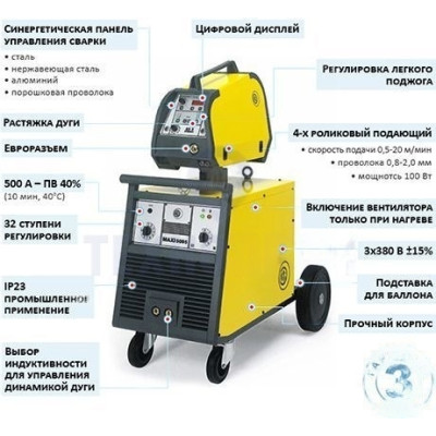 Сварочный полуавтомат MAXI 5005 с механизмом подачи проволоки ES 5 Сварочный полуавтомат MAXI 5005 с механизмом подачи проволоки ES 5