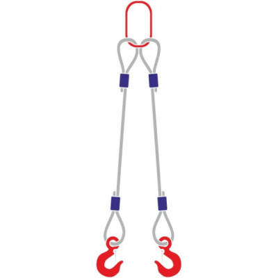 Строп канатный с 2 крюками 20Тх4М