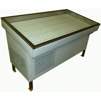 Прилавок холодильный среднетемпературный ПХС-1,55/0,85 (рыба-на-льду, встроенное холодоснабжение) Прилавок холодильный среднетемпературный ПХС-1,55/0,85 (рыба-на-льду, встроенное холодоснабжение)