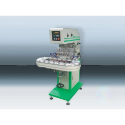 Тампопечатный станок TP-150/4 четырехкрасочный с конвейерной подачей Тампопечатный станок TP-150/4 четырехкрасочный с конвейерной подачей