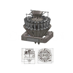 Весовой дозатор мультиголовочный фасовочный (гладкая поверхность) JW-A20