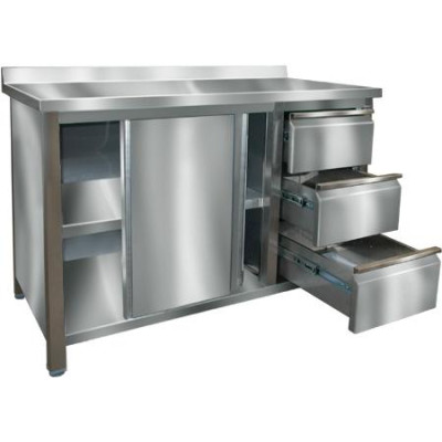 Стол-купе пристенный с 3-мя ящиками ИТЕРМА СБ 271-1507 3Я Ш430