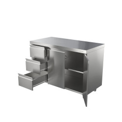 Стол АТЕСИ СТ-С-1200.600-02-Р-3Л (СТ-2/1200/600 с ящиками)