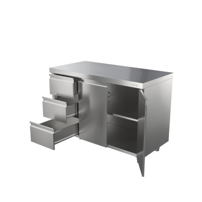 Стол АТЕСИ СТ-С-1200.600-02-Р-3Л (СТ-2/1200/600 с ящиками)