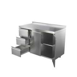 Стол АТЕСИ СТ-С-1-1100.700-02-Р-3Л (СТ-3/1100/700 с ящиками)