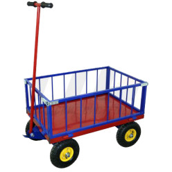 Тележка с поворотной осью ТПОБ 5 Т (г/п 450 кг, 1200x700 мм, колеса пневматические 250 мм)
