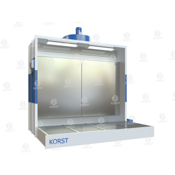 Покрасочная камера с водяной завесой Корст OKVZ-2500+P(1м) c дополнительным активным полом