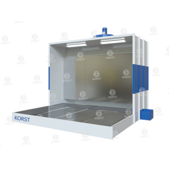 Покрасочная камера с водяной завесой Корст OKVZ-3000A+P(1,5м) со встроенным и дополнительным активным полом Покрасочная камера с водяной завесой Корст OKVZ-3000A+P(1,5м) со встроенным и дополнительным активным полом