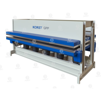 Горячий пневматический пресс Korst GPP-3015 для склеивания и облицовки заготовок