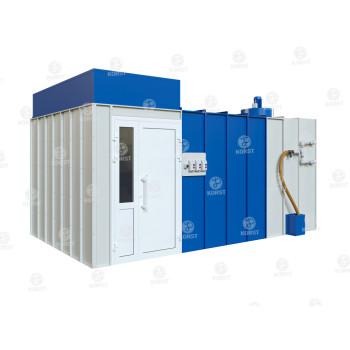 Покрасочная комната 3х4м с водяной завесой, активным полом и приточным пленумом Покрасочная комната 3х4м с водяной завесой, активным полом и приточным пленумом