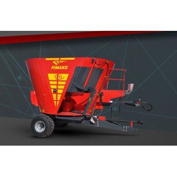 Вертикальный кормомеситель-кормораздатчик FMV 12S 12 м3 поперечная разгрузка