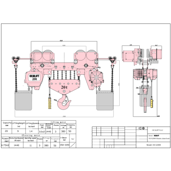 Таль OCALIFT 20-08LHS 20т 9м УСВ М4 + ОГП 380в электрическая цепная передвижная Таль OCALIFT 20-08LHS 20т 9м УСВ М4 + ОГП 380в электрическая цепная передвижная
