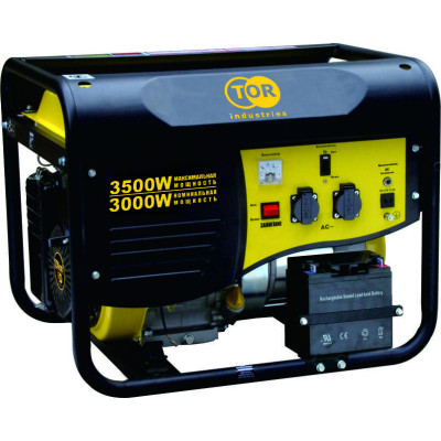 Генератор бензиновый TOR TR3500 3,0кВт 220В 15л с ручным запуском Генератор бензиновый TOR TR3500 3,0кВт 220В 15л с ручным запуском