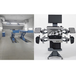 Комплект TS-1107 Ножничный,заглубляемый, для развала 3,5т+6202 Стенд сход развал 3D Комплект TS-1107 Ножничный,заглубляемый, для развала 3,5т+6202 Стенд сход развал 3D
