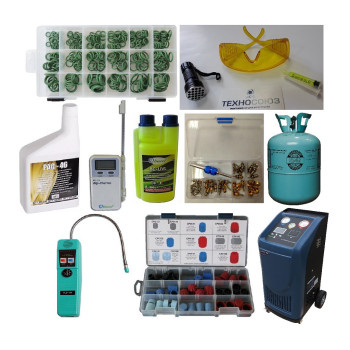 Комплект для заправки автомобильных кондиционеров Профи Комплект для заправки автомобильных кондиционеров Профи