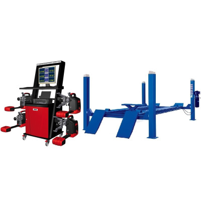 Комплект F4D-4 Подъемник 4-хст. г/п 4т,эл/гидр. с траверсой+КДС-5К (4x2) Стенд для сход-развала Комплект F4D-4 Подъемник 4-хст. г/п 4т,эл/гидр. с траверсой+КДС-5К (4x2) Стенд для сход-развала