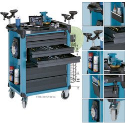 Тележка инструментальная Hazet 178-6-RAL9006 Тележка инструментальная Hazet 178-6-RAL9006