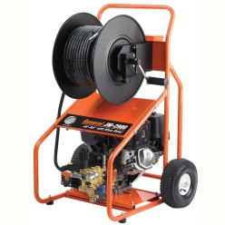 JM-2900. Аппарат каналопромывочный на тележке, Honda 13 л.с., 207 бар, 15,4 л/мин (General Pipe Cleaners, США)